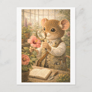 Career Mouse as Botanist Postcard