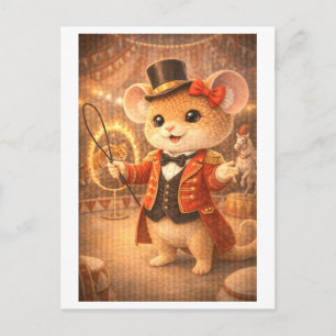 Career Mouse as Circus Ringmaster Postcard