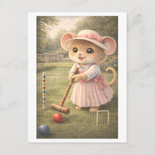Career Mouse as Croquet Player Postcard
