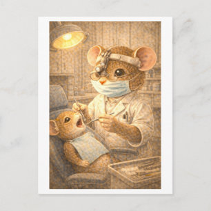 Career Mouse as Dentist Postcard