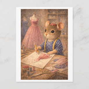 Career Mouse as Fashion Designer Postcard