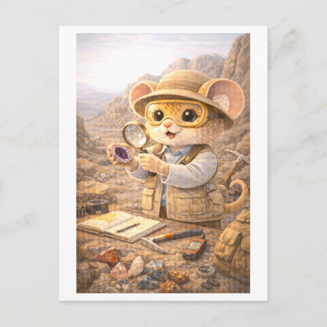 Career Mouse as Geologist Postcard (Front)