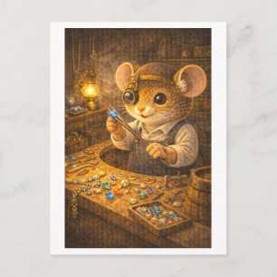 Career Mouse as Jeweler Postcard