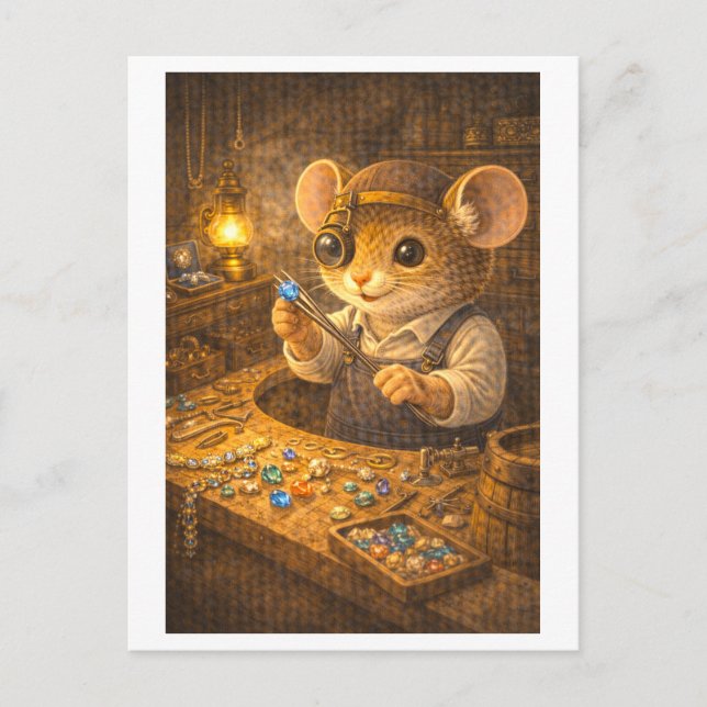 Career Mouse as Jeweler Postcard (Front)