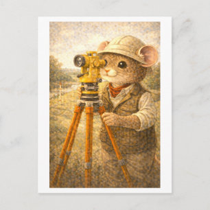 Career Mouse as Land Surveyor Postcard