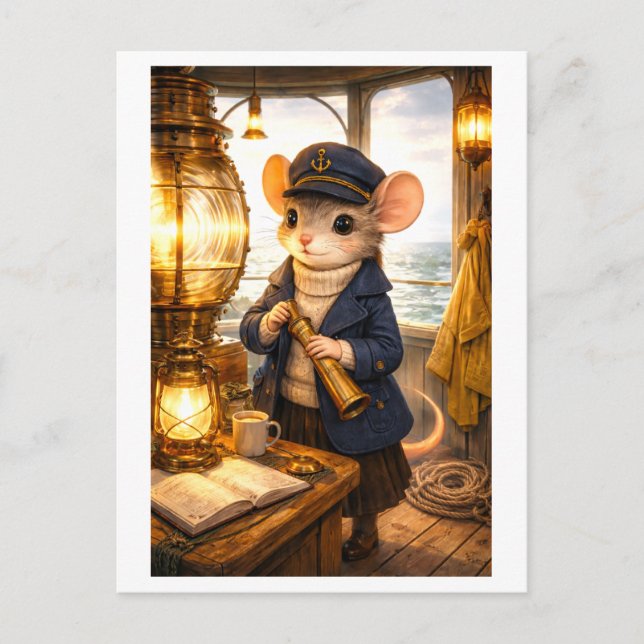Career Mouse as Lighthouse Keeper Postcard (Front)