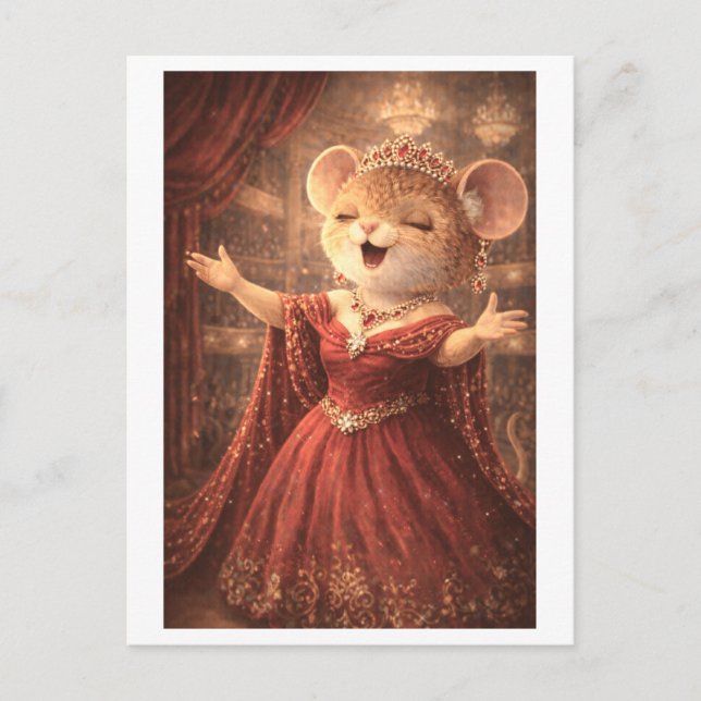 Career Mouse as Opera Singer Postcard (Front)
