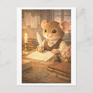 Career Mouse as Poet Postcard