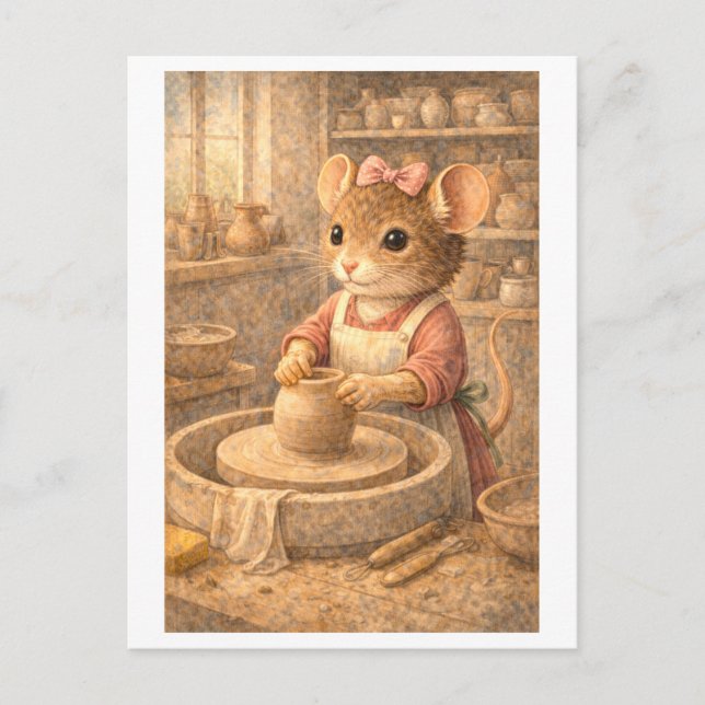 Career Mouse as Potter Postcard (Front)