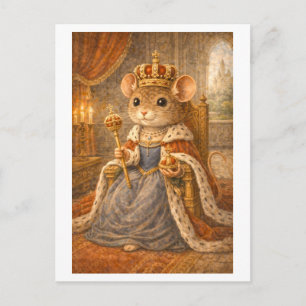 Career Mouse as Queen Postcard