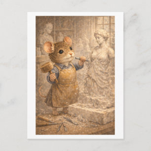 Career Mouse as Sculptor Postcard