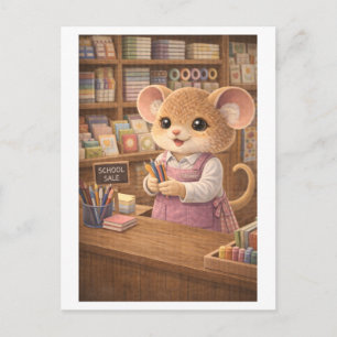 Career Mouse as Stationery Store Owner Postcard
