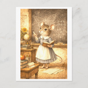 Career Mouse as Teacher Postcard