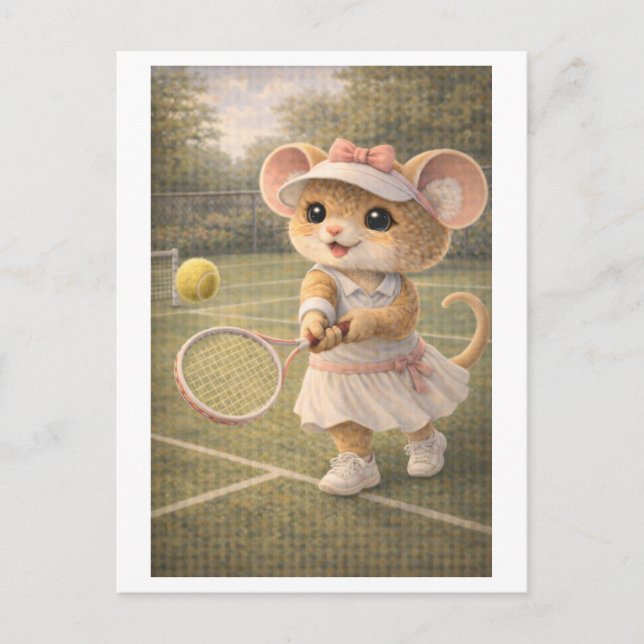 Career Mouse as Tennis Player Postcard (Front)