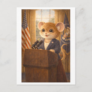 Career Mouse as US President Postcard