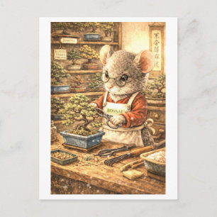 Career Mouse at Bonsai Shop Postcard