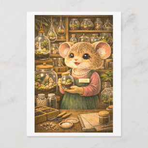 Career Mouse at Terrarium Store Postcard