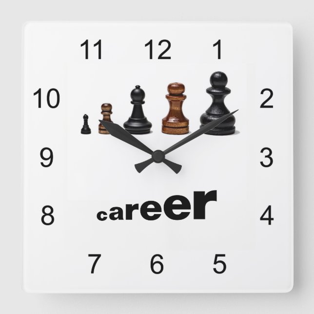 Career Path Square Wall Clock (Front)