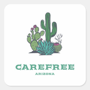Carefree - Arizona Square Sticker