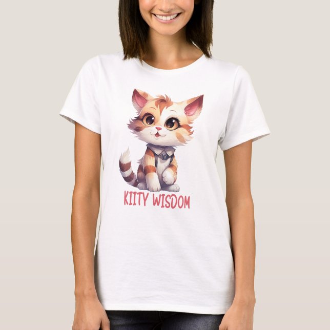 Carefree Cat Attitude – Playful Feline Design T-Shirt (Front)