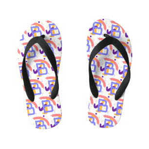 Carefree Monogram B Kid's Flip Flops