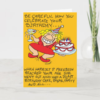 Careful Birthday Card