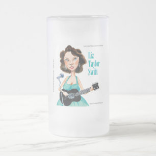 Carefully Blended Celebrity Swift Move Cards Frosted Glass Beer Mug