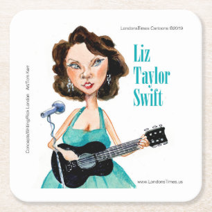 Carefully Blended Celebrity Swift Move Square Paper Coaster