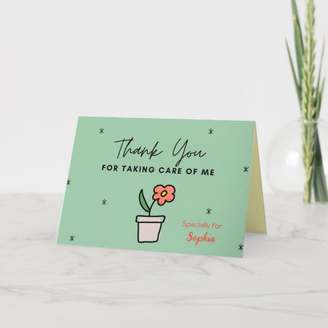 Caregiver Appreciation Card, Thank You Card  (Front)