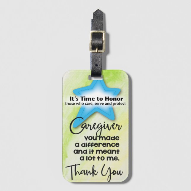 Caregiver Appreciation  Luggage Tag (Front Vertical)