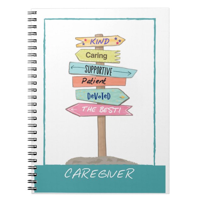 Caregiver Appreciation Thank You Kind Supportive Notebook (Front)