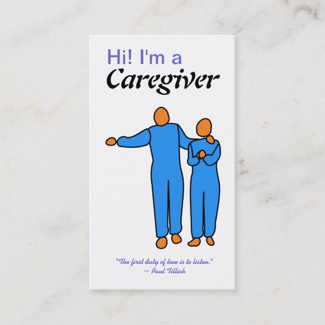 Caregiver Business Card template (Front)