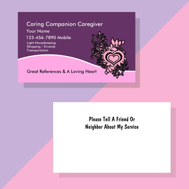 Caregiver Business Cards (Creator Uploaded)