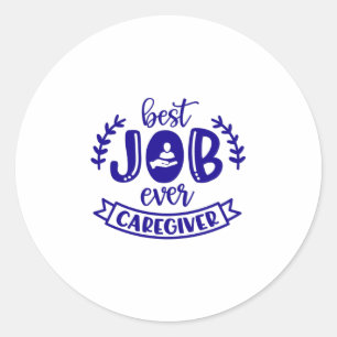 Caregiver, Care giver aid design Classic Round Sticker