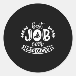 Caregiver, Care giver aid design Classic Round Sticker