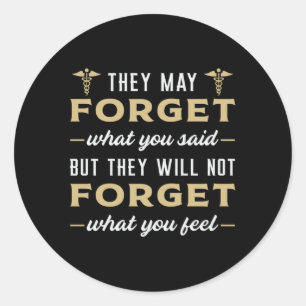 Caregiver Caregivers Nurse Nursing Care Funny Gift Classic Round Sticker