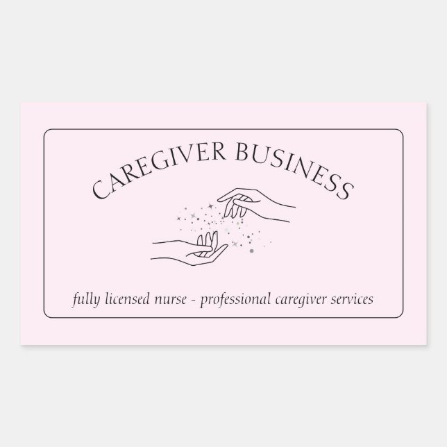 Caregiver Caregiving Adult Out patient Home Nurse Rectangular Sticker (Front)