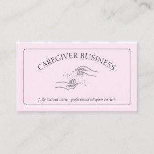 Caregiver Caregiving Adult Outpatient Home Nurse Business Card