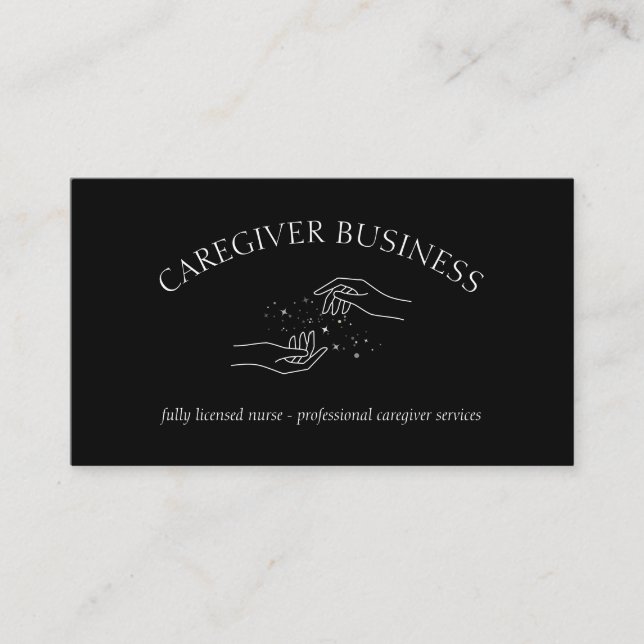 Caregiver Caregiving Adult Outpatient Nurse Business Card (Front)