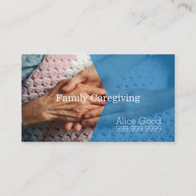 Caregiver Caregiving Nurse Nursing Health Care Business Card (Front)