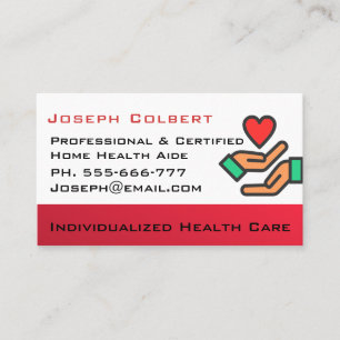 Caregiver Comfort Beautiful Professional Business Card