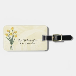 Caregiver Elder Care Services Custom Floral Luggage Tag