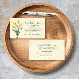 Caregiver Elder Care Services Floral Business Card