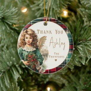 Caregiver Elegant Angel Ceramic Tree Decoration