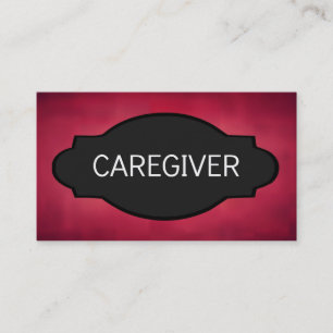 Caregiver Elegant Name Plate Business Card