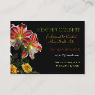 Caregiver  Floral Friends Professional Business Card