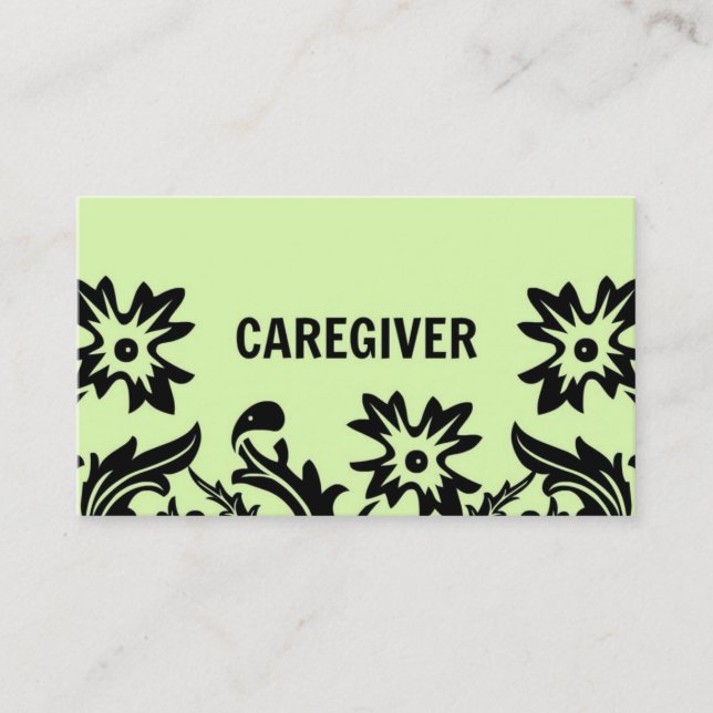 Caregiver Flower Business Card (Front)