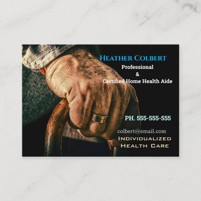 Caregiver  Hands On Professional Business Card (Front)
