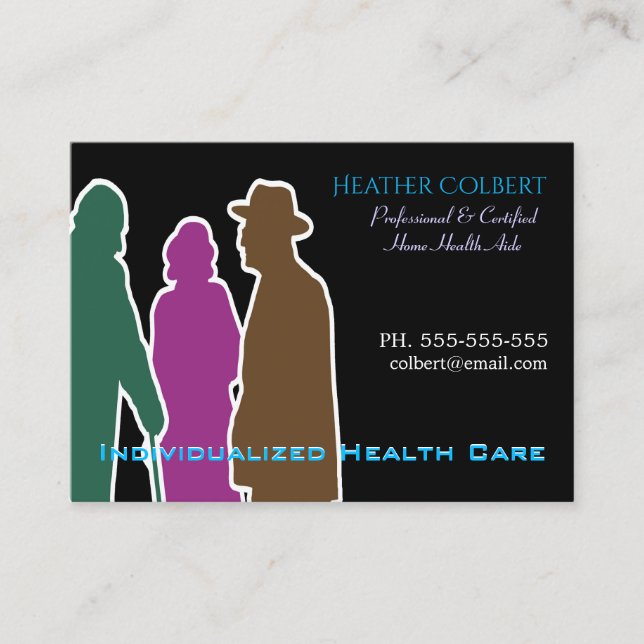 Caregiver Helpful Assistant  Business Card (Front)