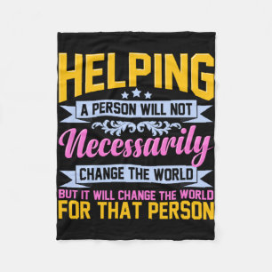 Caregiver Helping Person Healthcare Worker Nurse C Fleece Blanket
